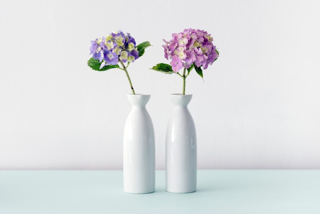 Creative Crafts Using Plastic Water Bottles - purple and pink hydrangeas flowers